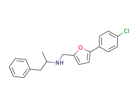 Molecular Structure of 102732-74-1 (<5-(4-Chlorphenyl)-2-furylmethyl>-(1-methyl-2-phenylethyl)-amin)