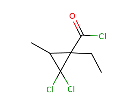 Cyclopropanecarbonyl chloride, 2,2-dichloro-1-ethyl-3-methyl-