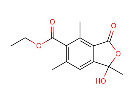 5-Isobenzofurancarboxylic acid,
1,3-dihydro-1-hydroxy-1,4,6-trimethyl-3-oxo-, ethyl ester