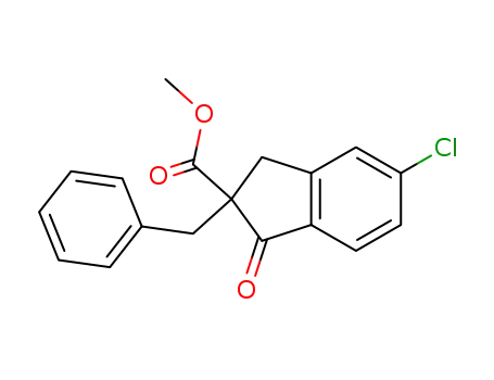 1H-Indene-2-carboxylic acid,
5-chloro-2,3-dihydro-1-oxo-2-(phenylmethyl)-, methyl ester