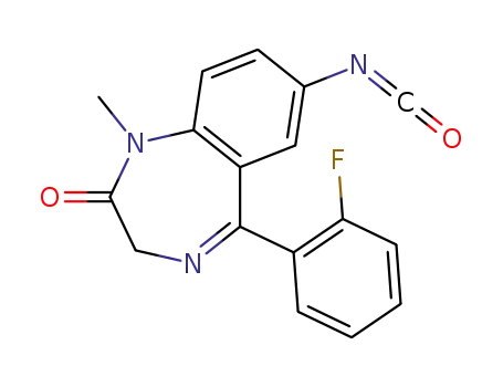 [5-(o-fluorophenyl)-2,3-dihydro-1-methyl-2-oxo-1H-1,4-benzodiazepin-7-yl]isocyanate