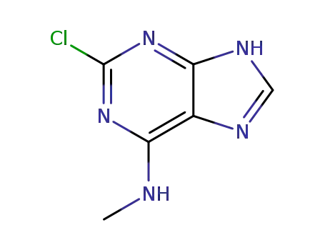 Molecular Structure of 82499-02-3 (2-CHLORO-N-METHYL-9H-PURIN-6-AMINE)