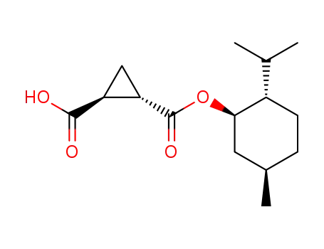 Molecular Structure of 175221-03-1 ((1S,2S)-2-(((1R,2S,5R)-2-isopropyl-5-methylcyclohexyloxy)carbonyl)cyclopropanecarboxylic acid)