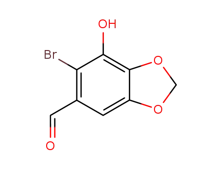 1,3-Benzodioxole-5-carboxaldehyde, 6-bromo-7-hydroxy-