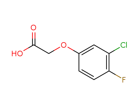Molecular Structure of 331-40-8 ((3-CHLORO-4-FLUOROPHENOXY)ACETIC ACID)