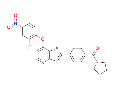 (4-(7-(2-fluoro-4-nitrophenoxy)thieno[3,2-b]pyridin-2-yl)phenyl)(pyrrolidin-1-yl)methanone