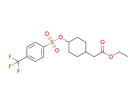 ethyl [4-({[4-(trifluoromethyl)phenyl]sulfonyl}oxy)cyclohexyl]acetate