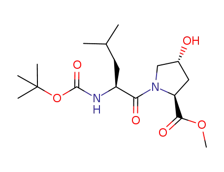 (2'S,4'R)-methyl 1'-((S)-2-tert-butoxycarbonyl)amino-4-methylpentanoyl-4'-hydroxypyrrolidine-2'-carboxylate