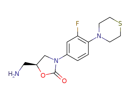 2-Oxazolidinone,
5-(aminomethyl)-3-[3-fluoro-4-(4-thiomorpholinyl)phenyl]-, (5S)-