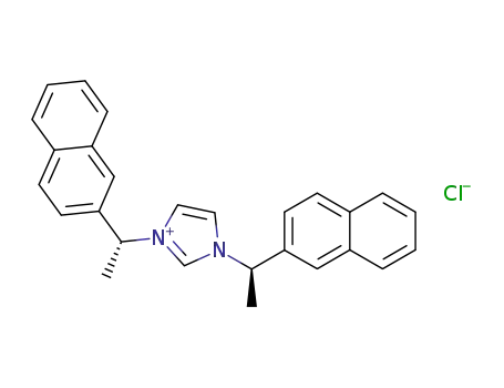 Molecular Structure of 876307-58-3 (1H-Imidazolium, 1,3-bis[(1R)-1-(2-naphthalenyl)ethyl]-, chloride)