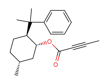 Molecular Structure of 169136-81-6 (2-Butynoic acid,
(1R,2S,5R)-5-methyl-2-(1-methyl-1-phenylethyl)cyclohexyl ester)