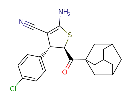 (4R,5R)-5-(Adamantane-1-carbonyl)-2-amino-4-(4-chloro-phenyl)-4,5-dihydro-thiophene-3-carbonitrile