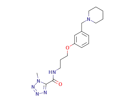 1H-Tetrazole-5-carboxamide,
1-methyl-N-[3-[3-(1-piperidinylmethyl)phenoxy]propyl]-