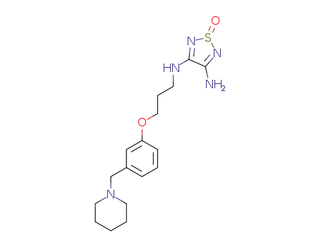 1,2,5-Thiadiazole-3,4-diamine, N-(3-(3-(1-piperidinylmethyl)phenoxy)propyl)-, 1-oxide