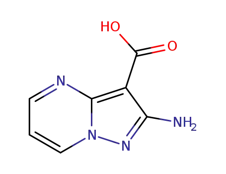 Molecular Structure of 1394003-86-1 (2-AMinopyrazolo[1,5-a]pyriMidine-3-carboxylic acid)
