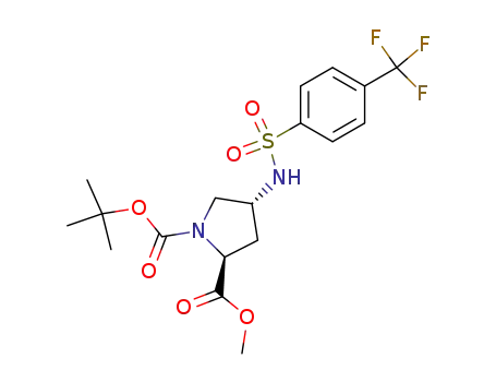 1-tert-butyl 2-methyl (2S,4R)-4-(((4-(trifluoromethyl)phenyl)sulfonyl)amino)-1,2-pyrrolidinedicarboxylate