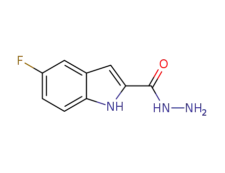Molecular Structure of 302901-19-5 (5-FLUORO-1H-INDOLE-2-CARBOXYLIC ACID HYDRAZIDE)