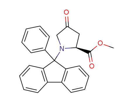 Molecular Structure of 160882-76-8 ((2S)-4-Oxo-1-(9-phenylfluorenyl)-proline Methyl Ester)
