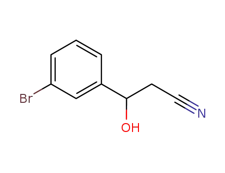 Molecular Structure of 1075178-25-4 (3-(3-bromophenyl)-3-hydroxypropanenitrile)