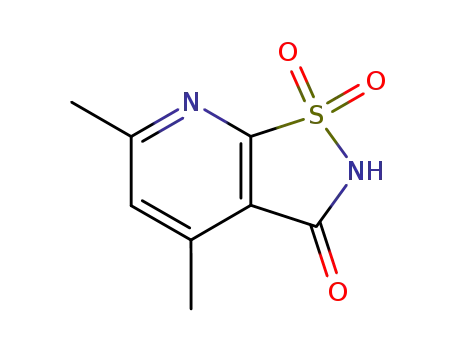 Molecular Structure of 108361-74-6 (4,6-dimethylisothiazolo[5,4-b]pyridin-3(2H)-one 1,1-dioxide)