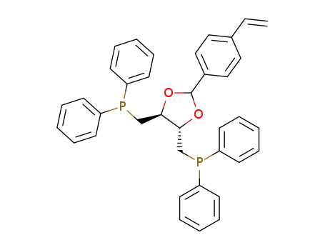 Molecular Structure of 96614-22-1 ((4S,5S)-2-p-styryl-4,5-bis<(diphenylphosphino)methyl>-1,3-dioxolane)