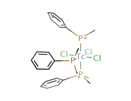 Molecular Structure of 88979-87-7 (Technetium, trichlorotris(dimethylphenylphosphine)-)