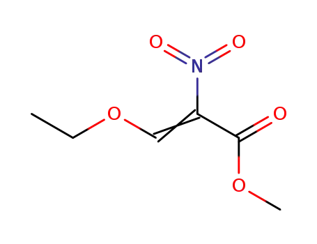 Molecular Structure of 17648-26-9 (2-Propenoic acid, 3-ethoxy-2-nitro-, methyl ester)