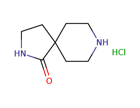 Molecular Structure of 832710-65-3 (2,8-Diazaspiro[4.5]decan-1-one, hydrochloride (1:1))