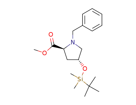 (2S,4R)-1-benzyl-4-((tert-butyldimethylsilyl)oxy)pyrrolidine-2-carboxylic acid methyl ester