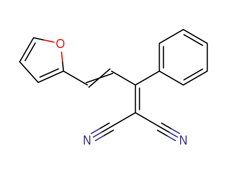 Molecular Structure of 106763-21-7 (4-(2-furyl)-2-phenyl-1,3-butadiene-1,1-dicarbonitrile)