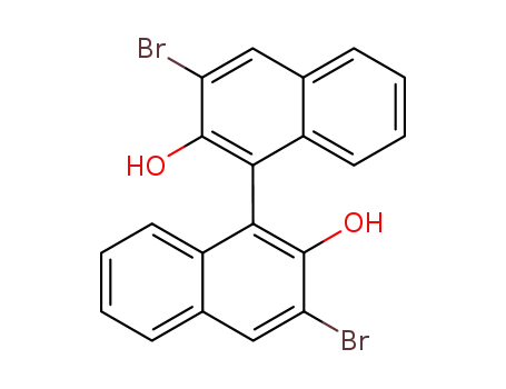 Molecular Structure of 119707-74-3 ((S)-(-)-3,3'-DIBROMO-1,1'-BI-2-NAPHTHOL)