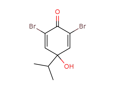 Molecular Structure of 61305-78-0 (2,5-Cyclohexadien-1-one, 2,6-dibromo-4-hydroxy-4-(1-methylethyl)-)