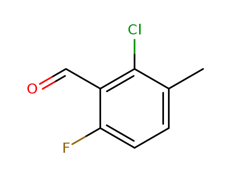 Molecular Structure of 104451-99-2 (2-CHLORO-6-FLUORO-3-METHYLBENZALDEHYDE)