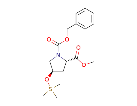 1,2-Pyrrolidinedicarboxylic acid, 4-[(trimethylsilyl)oxy]-, 2-methyl
1-(phenylmethyl) ester, (2S,4R)-
