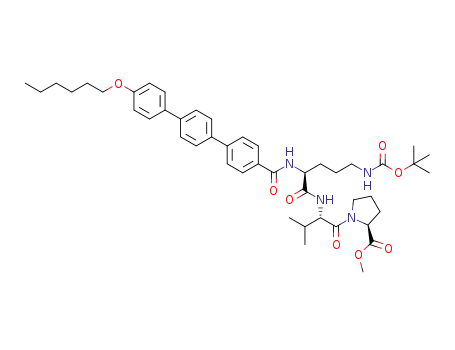 Nδ-Boc-Orn(Nα-4''-hexyloxy-terphenyl-4-formyl)-Val-Pro-OMe