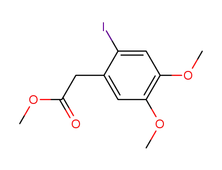 Molecular Structure of 35345-49-4 (methyl (2-iodo-4,5-dimethoxyphenyl)acetate)