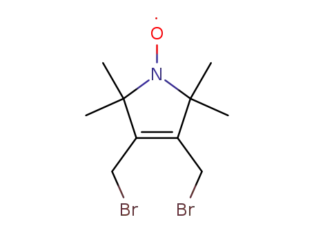 Molecular Structure of 229621-20-9 (3,4-Bis(bromomethyl)-2,5-dihydro-2,2,5,5-tetramethyl-1H-pyrrol-1-yloxy Radical)