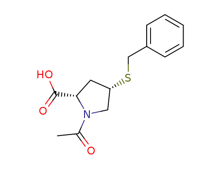 N-acetyl-4(S)-(benzylthio)pyrrolidine-2(S)-carboxic acid