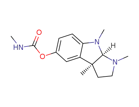 Molecular Structure of 7128-53-2 (Pyrrolo[2,3-b]indol-5-ol, 1,2,3,3a,8,8a-hexahydro-1,3a,8-trimethyl-,
methylcarbamate (ester))