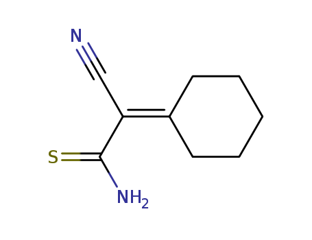 Molecular Structure of 129224-53-9 (Ethanethioamide, 2-cyano-2-cyclohexylidene-)