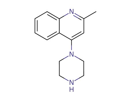 Molecular Structure of 82241-22-3 (2-METHYL-4-PIPERAZINOQUINOLINE)