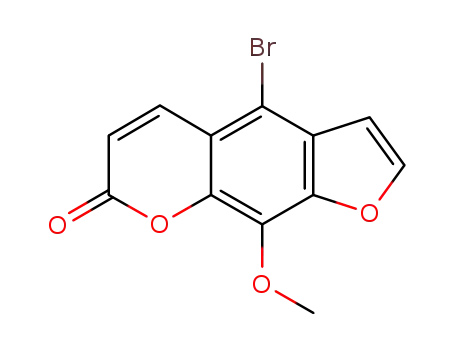 Molecular Structure of 1930-54-7 (4-bromo-9-methoxy-7H-furo[3,2-g]chromen-7-one)