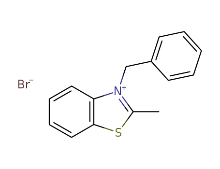 Molecular Structure of 83996-28-5 (Benzothiazolium, 2-methyl-3-(phenylmethyl)-, bromide)