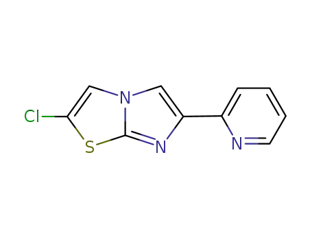 Molecular Structure of 924883-39-6 (Imidazo[2,1-b]thiazole, 2-chloro-6-(2-pyridinyl)-)