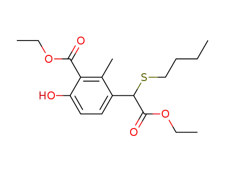3-(Butylsulfanyl-ethoxycarbonyl-methyl)-6-hydroxy-2-methyl-benzoic acid ethyl ester