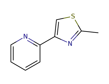 Molecular Structure of 14384-71-5 (2-Methyl-4-(2-pyridyl)thiazole, 97%)