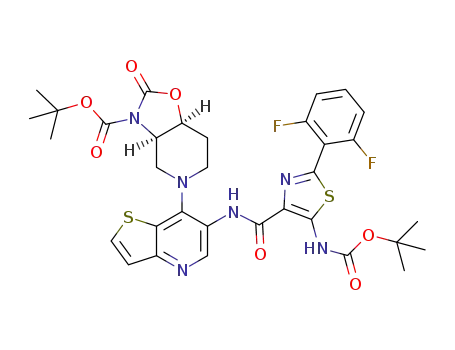 Molecular Structure of 1620012-08-9 (C<sub>33</sub>H<sub>34</sub>F<sub>2</sub>N<sub>6</sub>O<sub>7</sub>S<sub>2</sub>)