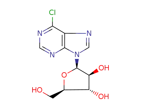 Molecular Structure of 7596-60-3 (6-Chloro-9-(beta-D-arabinofuranosyl)purine)