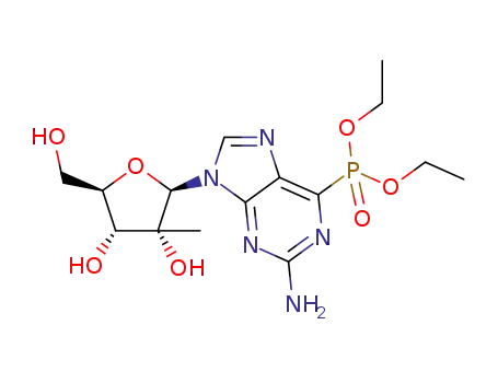 diethyl (2-amino-9-((2R,3R,4R,5R)-3,4-dihydroxy-5-(hydroxymethyl)-3-methyltetrahydrofuran-2-yl)-9H-purin-6-yl)phosphonate