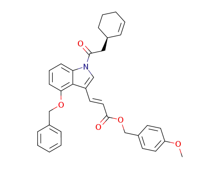 (R) p-Methoxybenzyl (E)-3-[4-benzyloxy-1-(2-cyclohexen-1-yl)acetyl-1H-indol-3-yl]propenoate